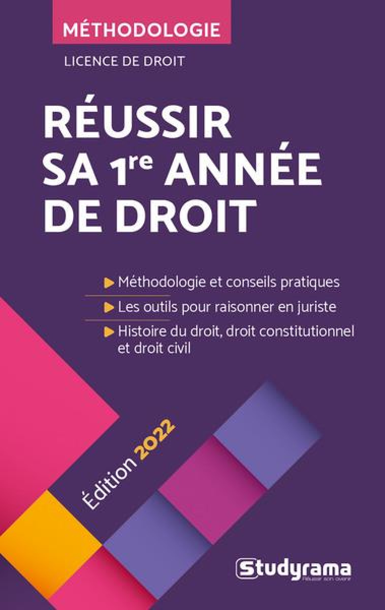 REUSSIR SA 1RE ANNEE DE DROIT - COLLECTIF - STUDYRAMA