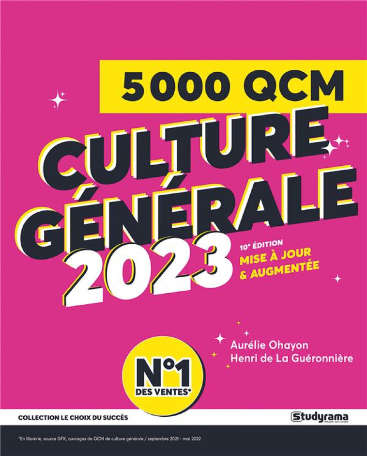 5000 QCM DE CULTURE GENERALE 2022-2023 - OHAYON - STUDYRAMA