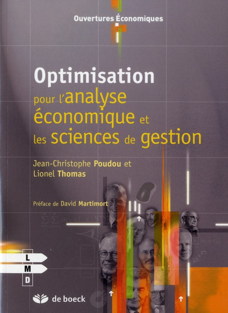 OPTIMISATION POUR L'ANALYSE ECONOMIQUE ET LES SCIENCES DE GESTION - POUDOU/MARTIMORT - DE BOECK