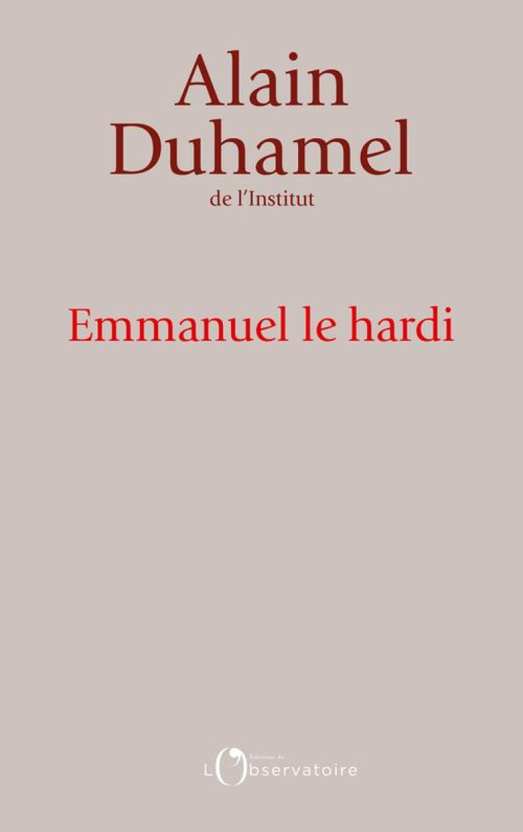 EMMANUEL LE HARDI - DUHAMEL ALAIN - L'OBSERVATOIRE