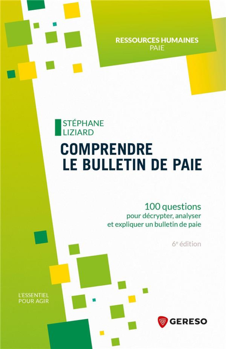 COMPRENDRE LE BULLETIN DE PAIE - 100 QUESTIONS POUR DECRYPTER, ANALYSER ET EXPLIQUER UN BULLETIN DE - LIZIARD STEPHANE - GERESO