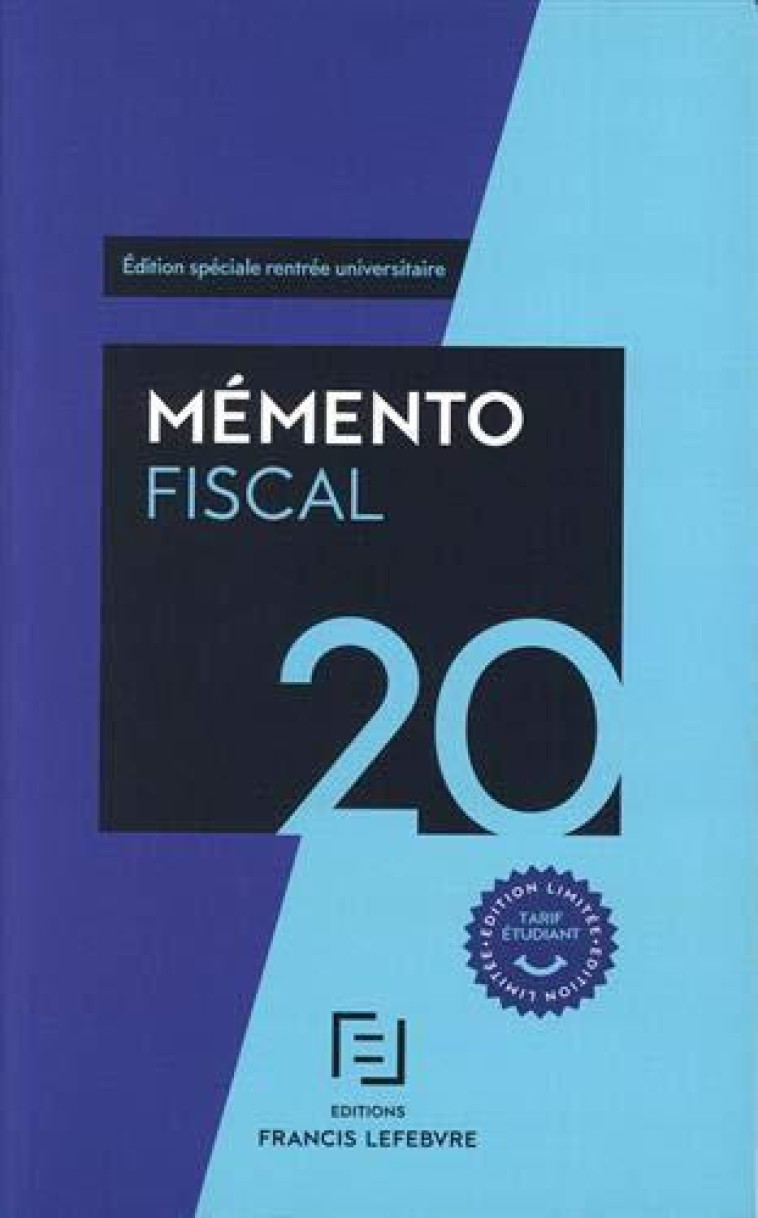 MEMENTO FISCAL ETUDIANTS (EDITION 2020) - XXX - LEFEBVRE