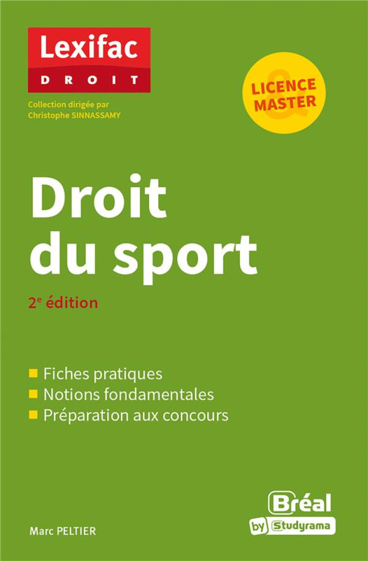 DROIT DU SPORT - PELTIER MARC - BREAL