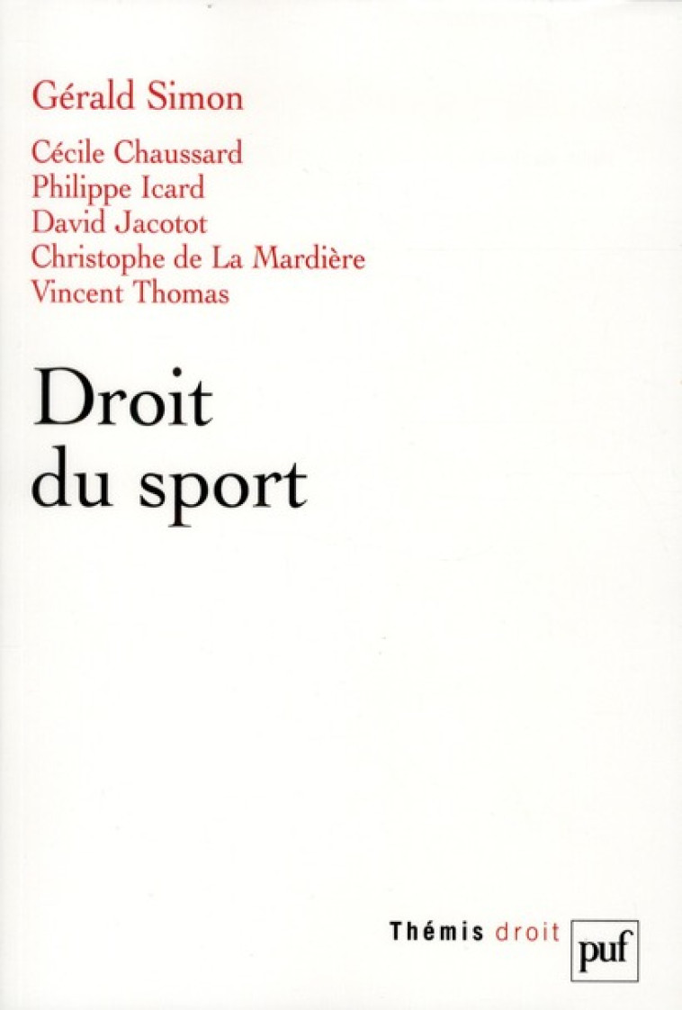 DROIT DU SPORT - SIMON GERALD - PUF