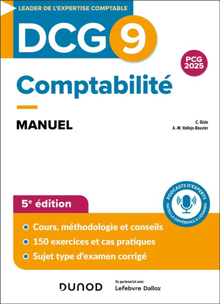 DCG 9 : COMPTABILITE  -  MANUEL (EDITION 2024/2025) - DISLE - DUNOD