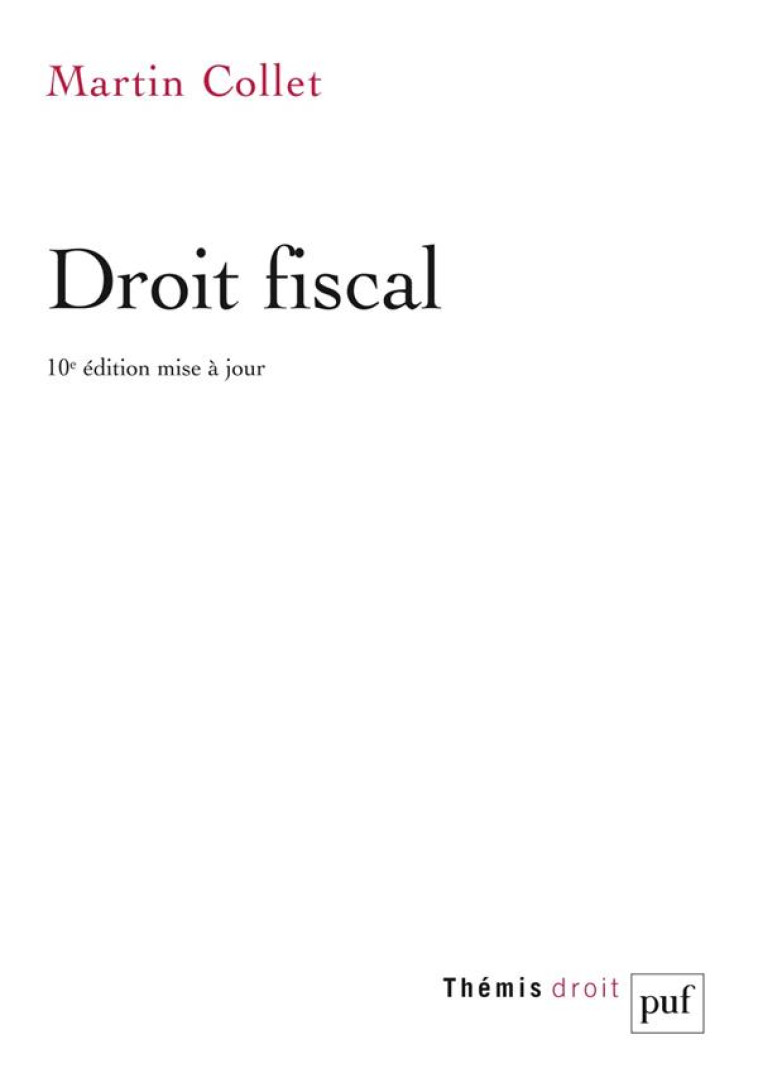 DROIT FISCAL - COLLET MARTIN - PUF