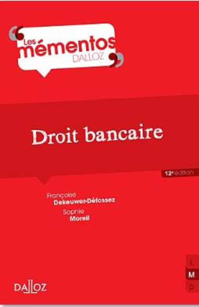 DROIT BANCAIRE - MOREIL - DALLOZ