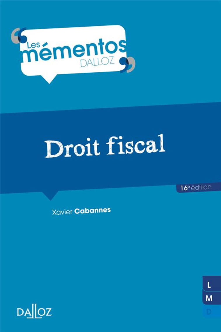 DROIT FISCAL 16ED - LAUZAINGHEIN - DALLOZ