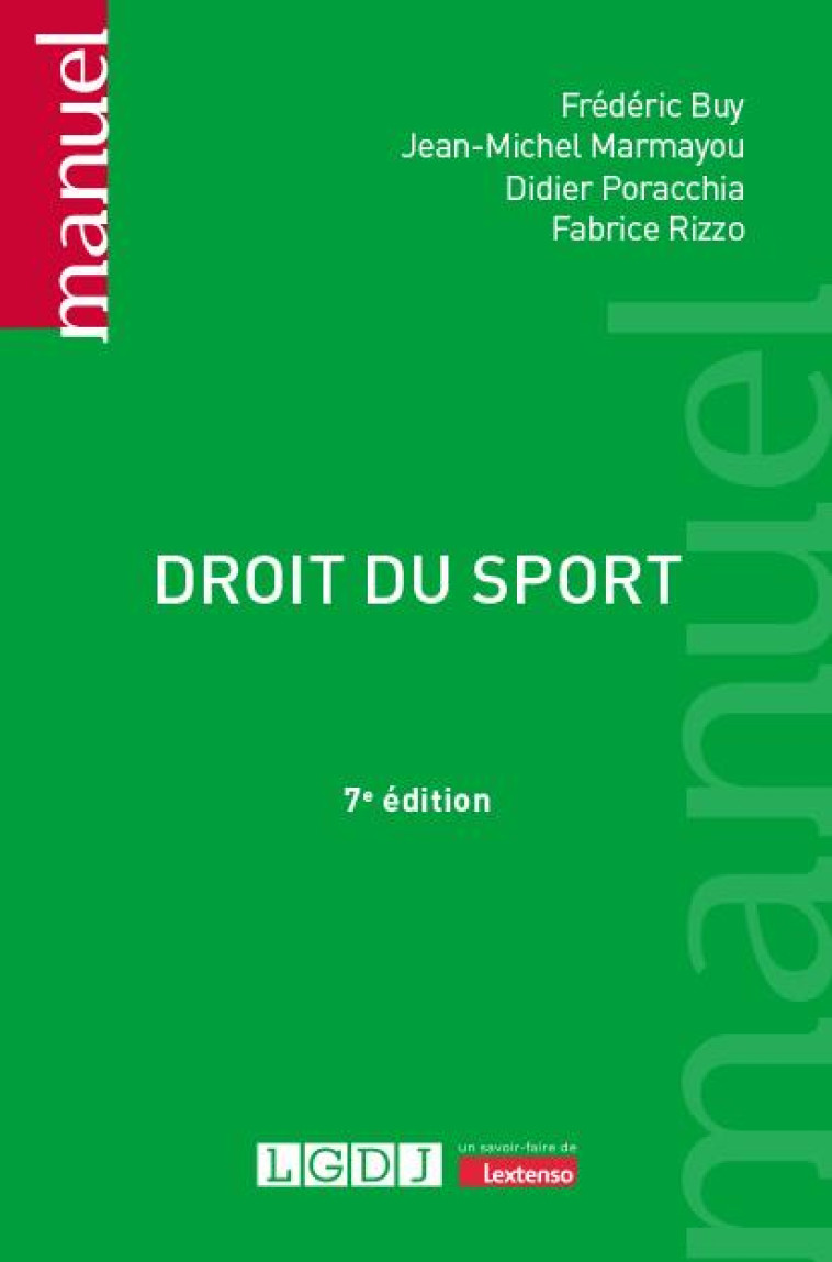 DROIT DU SPORT (7E EDITION) - PORACCHIA/RIZZO/BUY - LGDJ