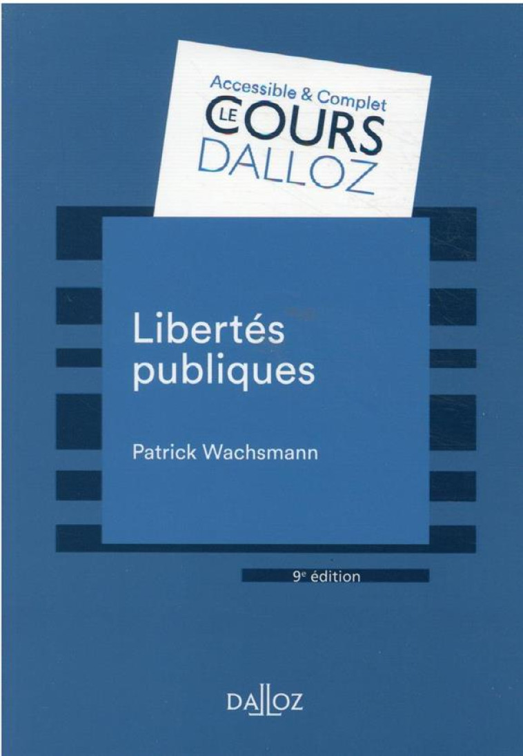 LIBERTES PUBLIQUES - WACHSMANN PATRICK - DALLOZ