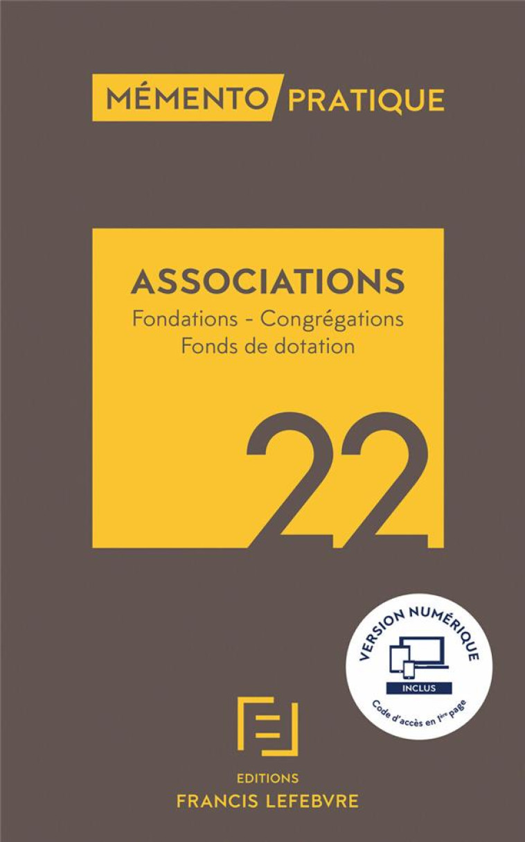 ASSOCIATIONS 22 - FONDATIONS, CONGREGATIONS, FONDS DE DOTATION - COLLECTIF - NC