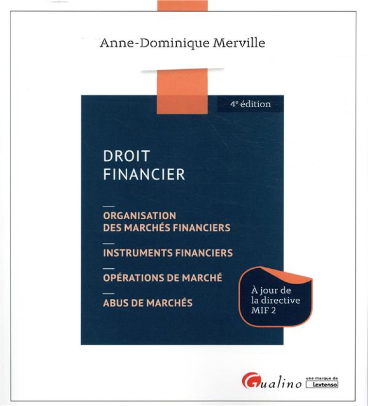 DROIT FINANCIER (4E EDITION) - MERVILLE A-D. - GUALINO