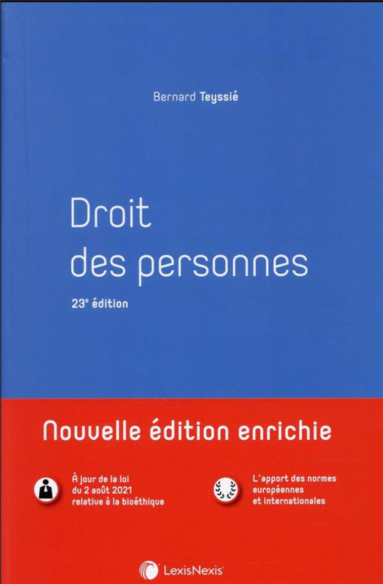 DROIT DES PERSONNES - XXX - Lexis Nexis/Litec