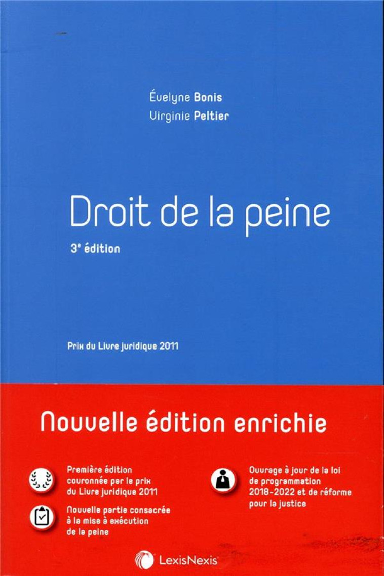 DROIT DE LA PEINE (3E EDITION) - BONIS/PELTIER - NC