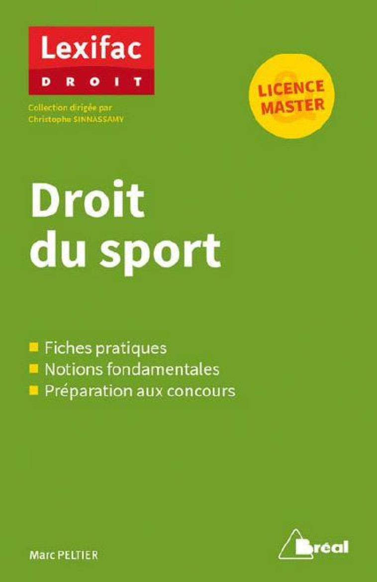 DROIT DU SPORT - PELTIER MARC - BREAL