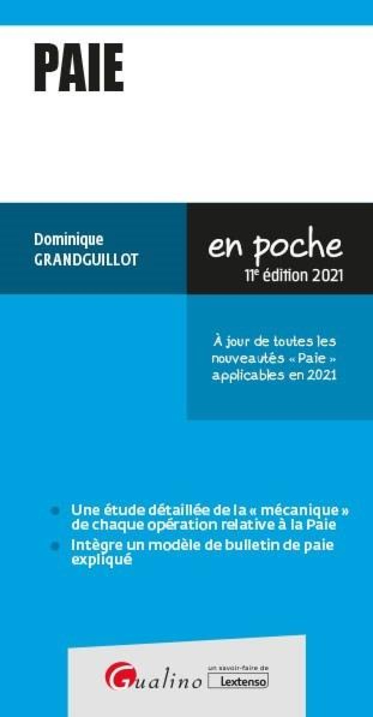 PAIE (EDITION 2021) - GRANDGUILLOT D. - GUALINO