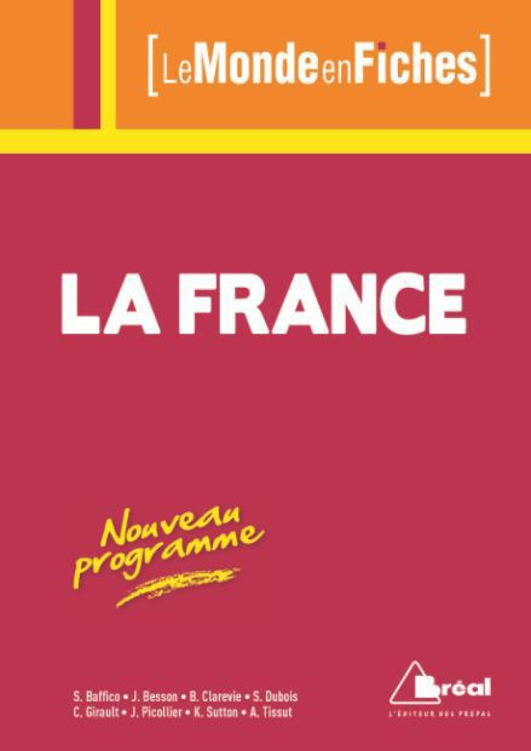 LA FRANCE (NOUVEAU PROGRAMME) - SUTTON KEVIN - Bréal