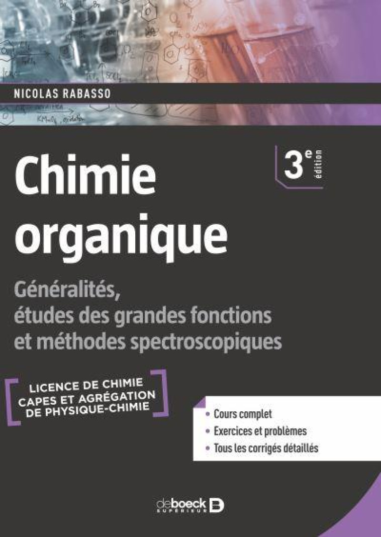 CHIMIE ORGANIQUE - RABASSO NICOLAS - DE BOECK SUP