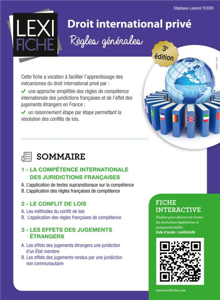 DROIT INTERNATIONAL PRIVE - TEXIER S-L. - Enrick B. éditions