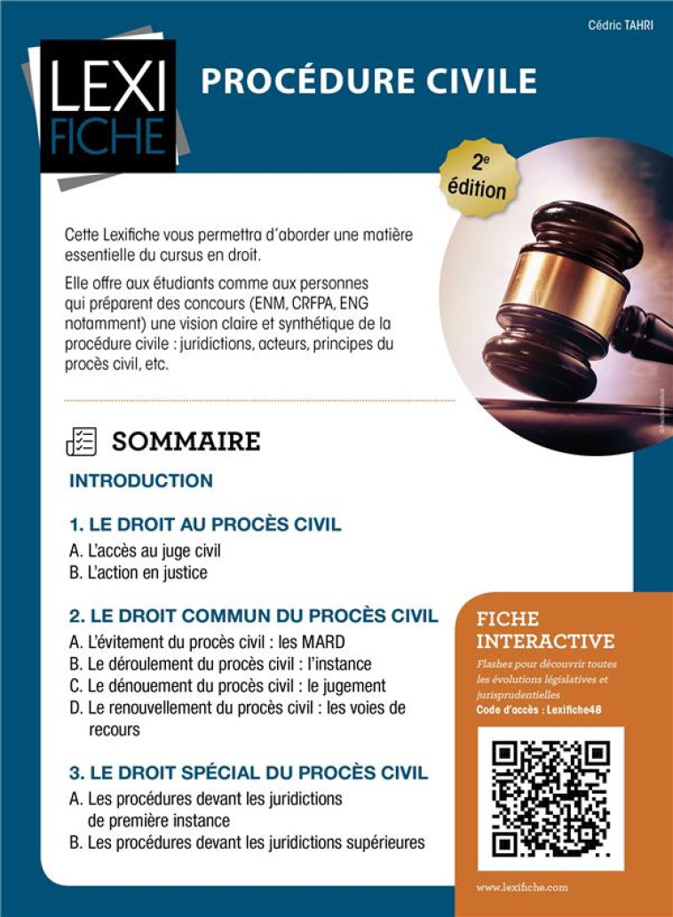 PROCEDURE CIVILE - TAHRI CEDRIC - ENRICK