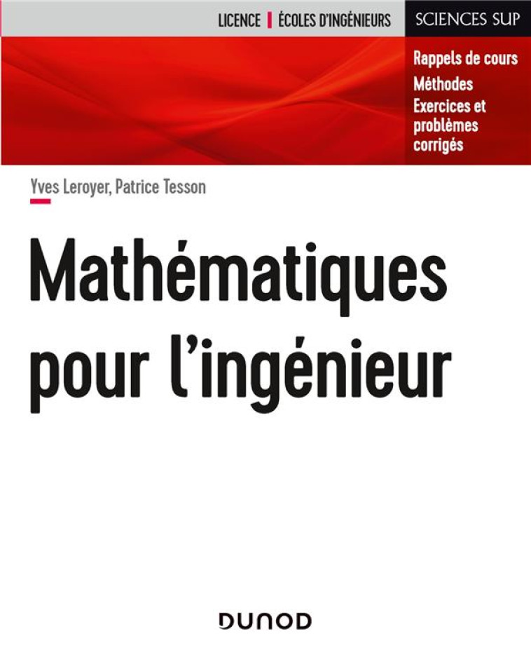 MATHEMATIQUES POUR L'INGENIEUR - LEROYER/TESSON - DUNOD