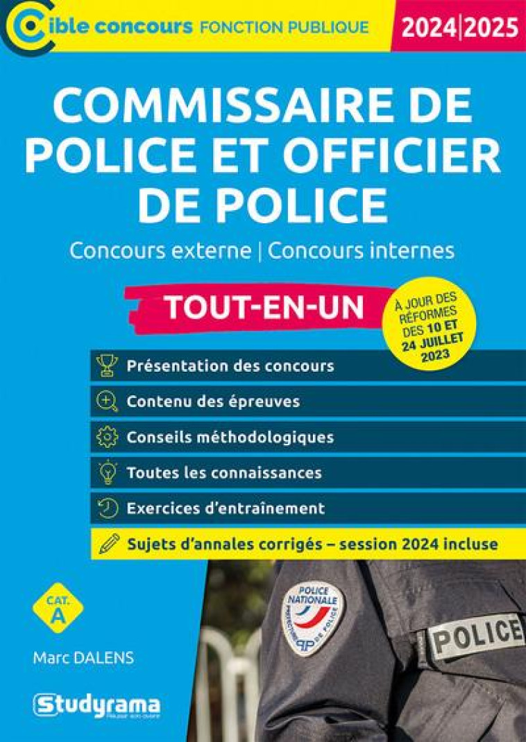 CIBLE CONCOURS FONCTION PUBLIQUE - COMMISSAIRE DE POLICE ET OFFICIER DE POLICE  TOUT-EN-UN (CATEGORI - DALENS MARC - STUDYRAMA