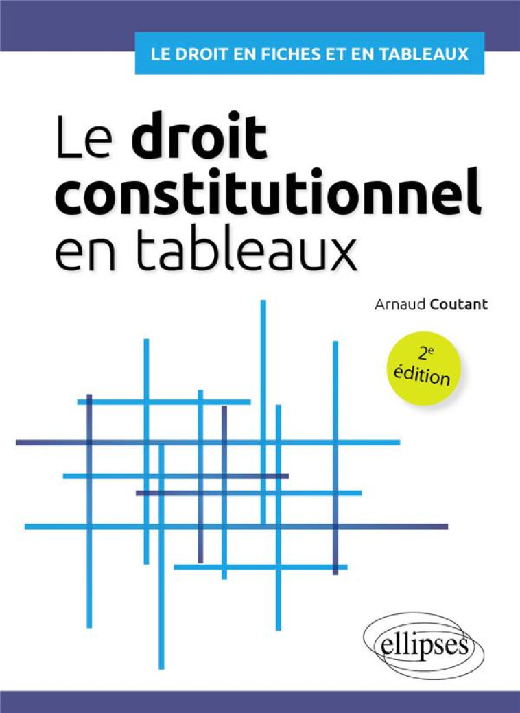 LE DROIT CONSTITUTIONNEL EN TABLEAUX - COUTANT ARNAUD - ELLIPSES MARKET