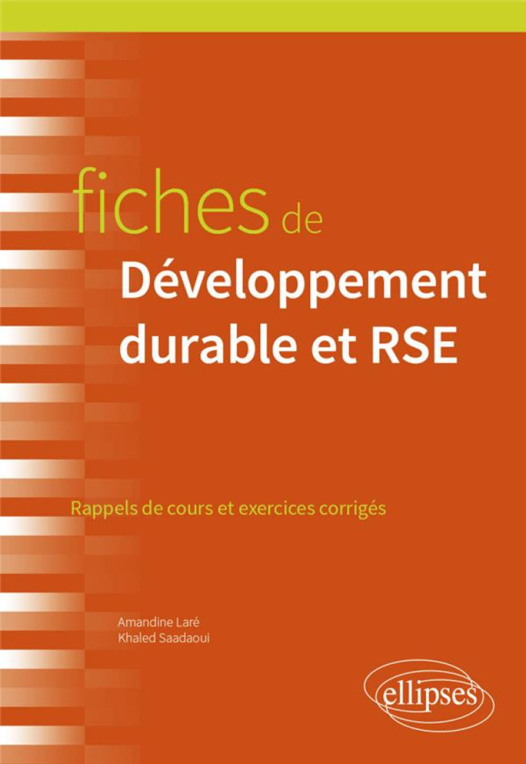 FICHES DE DEVELOPPEMENT DURABLE ET RSE - LARE/SAADAOUI - ELLIPSES MARKET