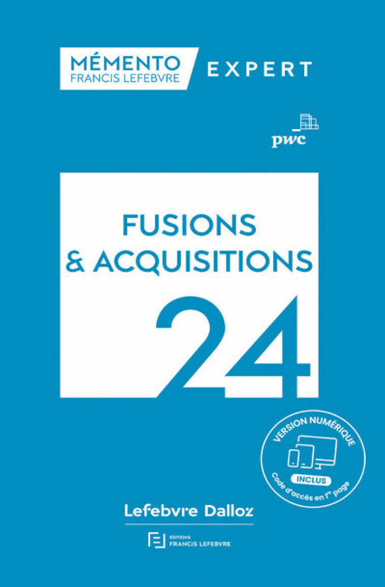 MEMENTO FUSIONS ET ACQUISITIONS 2024 - PWC - LEFEBVRE