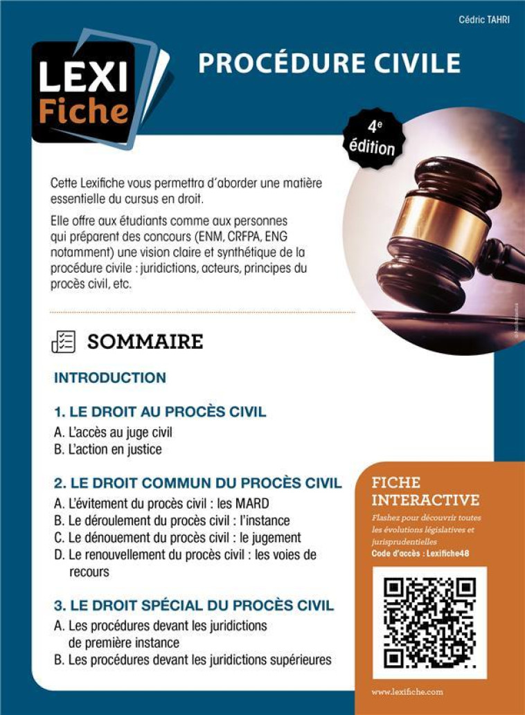 PROCEDURE CIVILE - TAHRI CEDRIC - ENRICK