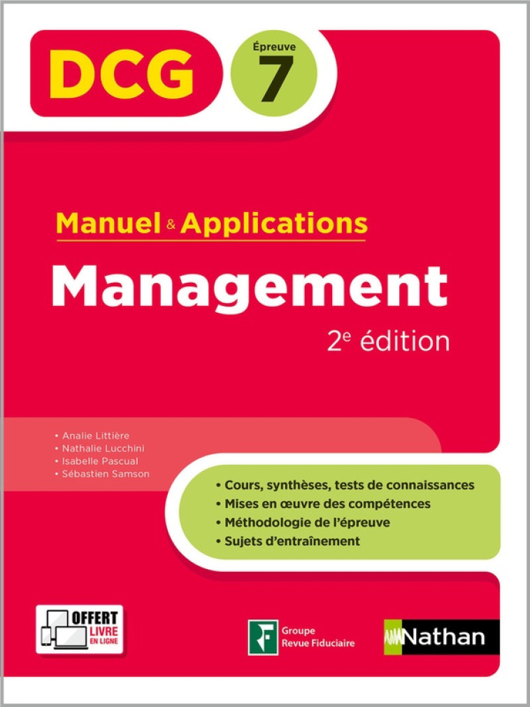 MANAGEMENT - DCG - EPREUVE 7 - MANUEL ET APPLICATIONS - 2024 - LUCCHNINI/LITTIERE - CLE INTERNAT