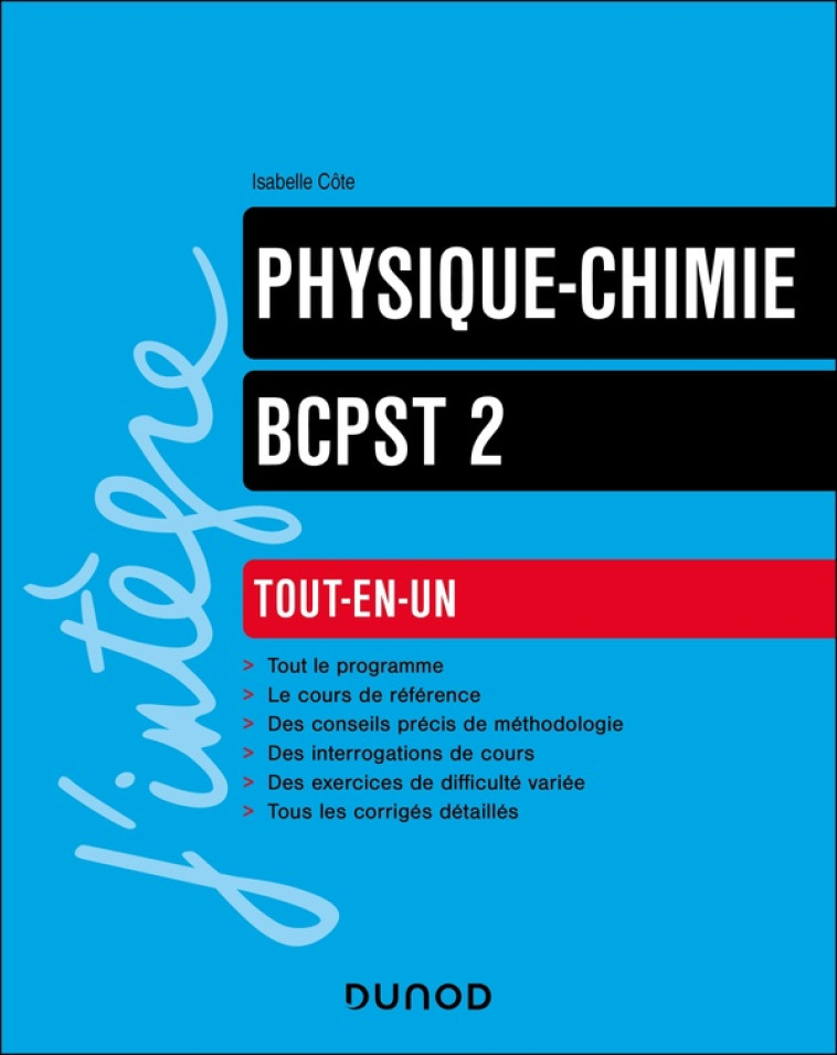 PHYSIQUE-CHIMIE TOUT-EN-UN BCPST 2E ANNEE - COTE/SARD - DUNOD