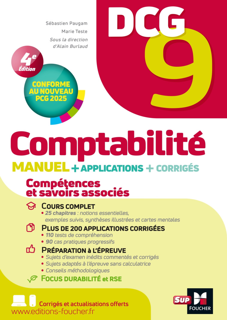 DCG 9 - COMPTABILITE - MANUEL ET APPLICATIONS A JOUR PCG 2025 EDITION - PAUGAM/TESTE/BURLAUD - FOUCHER