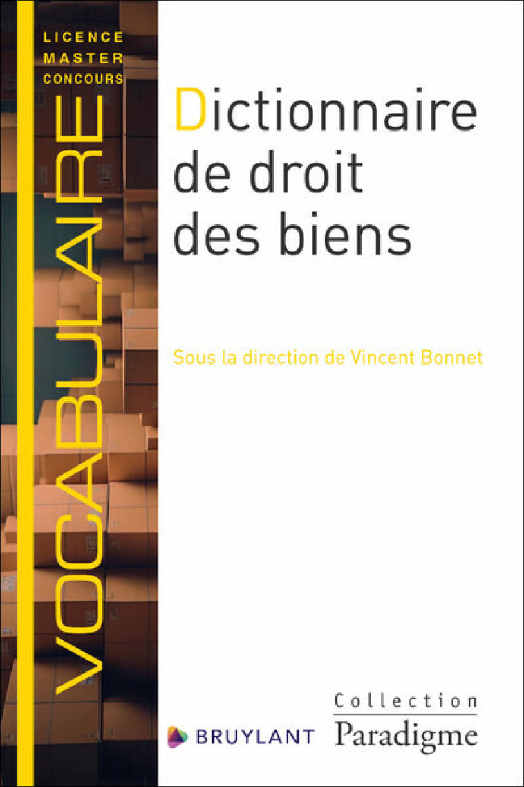 DICTIONNAIRE DE DROIT DES BIENS - BONNET VINCENT - BRUYLANT