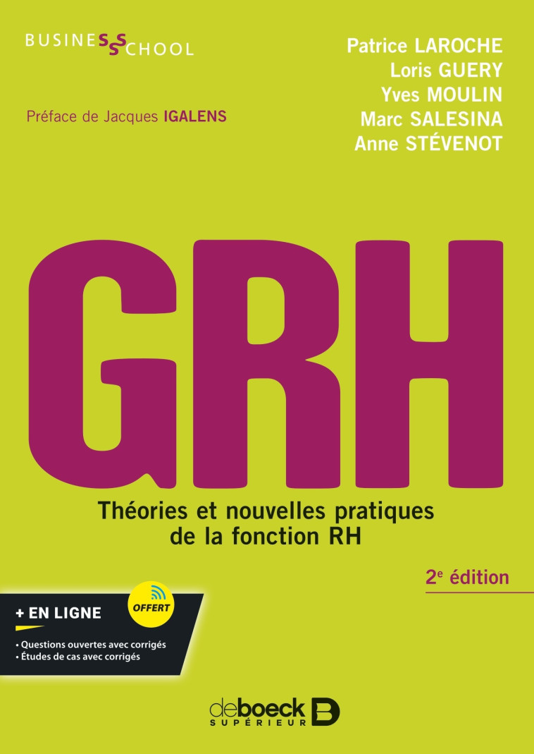 GRH - THEORIES ET NOUVELLES PRATIQUES DE LA FONCTION RH - LAROCHE/GUERY/MOULIN - DE BOECK SUP