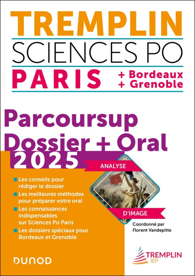 TREMPLIN SCIENCES PO PARIS, BORDEAUX, GRENOBLE 2025 - DOSSIER PARCOURSUP + ORAL - VANDEPITTE/GUIGO - DUNOD