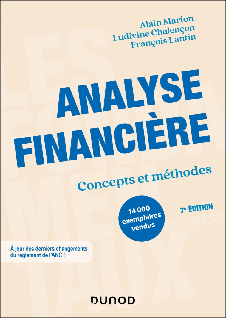 GESTION MASTER - T01 - ANALYSE FINANCIERE - 7E ED - CONCEPTS ET METHODES - MARION/LANTIN - DUNOD