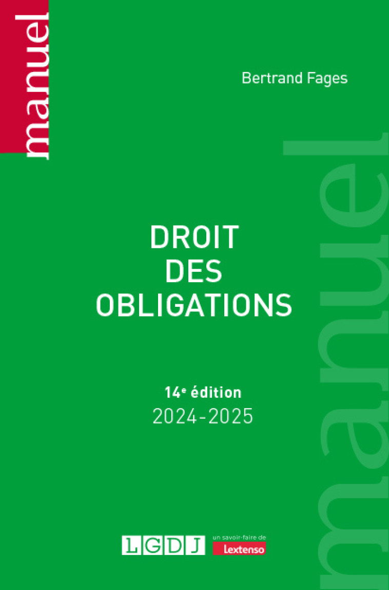 DROIT DES OBLIGATIONS - FAGES BERTRAND - LGDJ