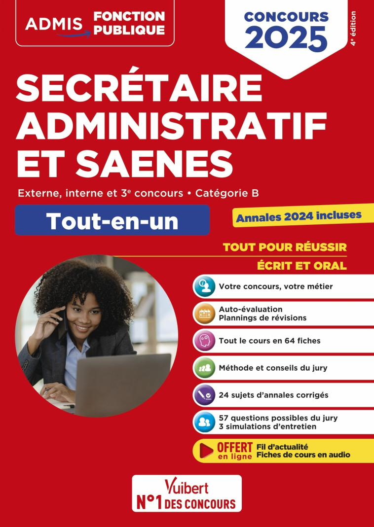 CONCOURS SECRETAIRE ADMINISTRATIF ET SAENES - CATEGORIE B - TOUT-EN-UN - EXTERNE ET INTERNE - CONCOU - DOUCET/GOFFE/GUIMET - VUIBERT