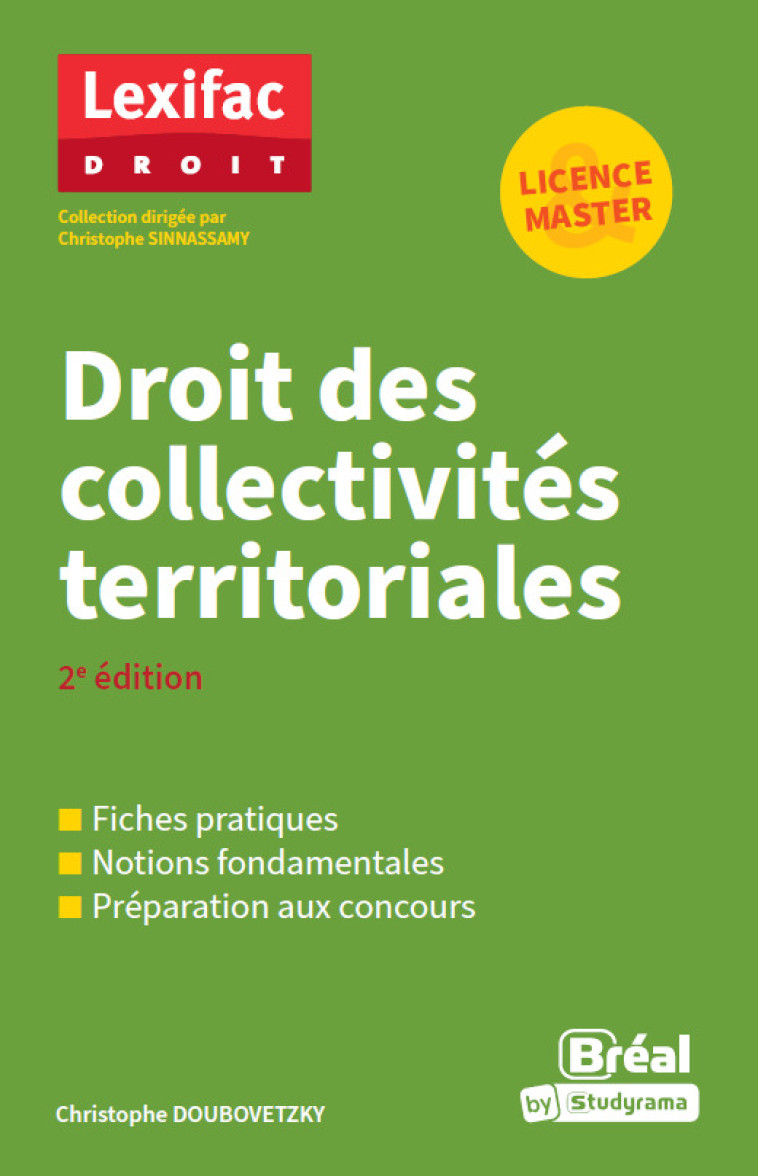 LEXIFAC DROIT - DROIT DES COLLECTIVITES TERRITORIALES - DOUBOVETZKY C. - BREAL