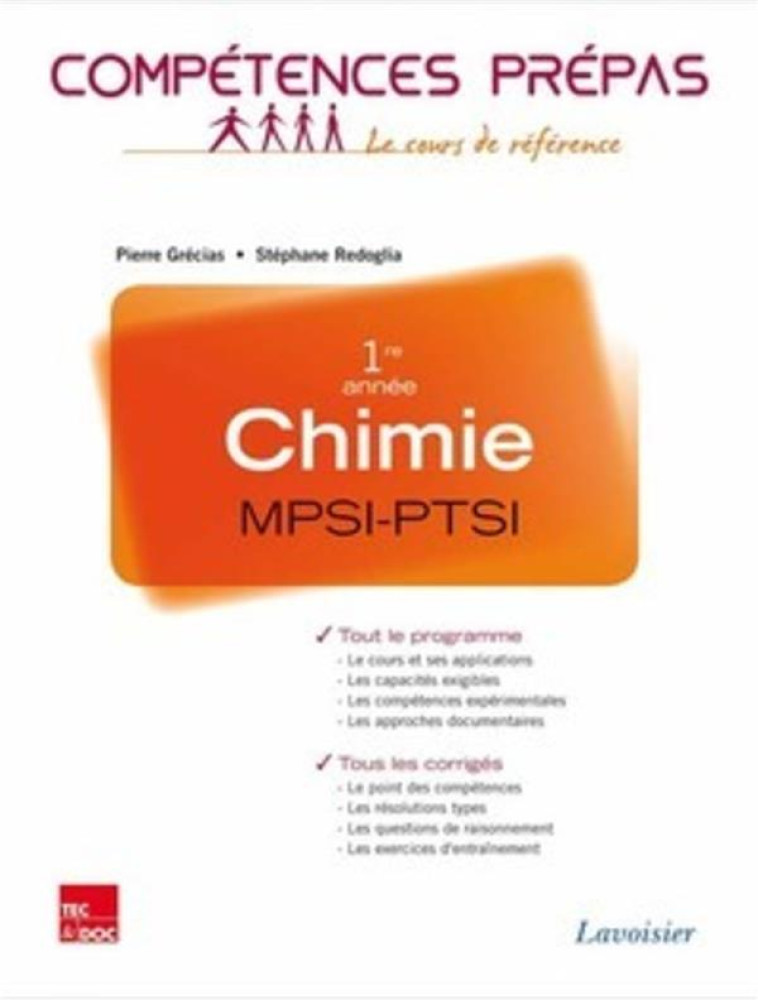 CHIMIE 1RE ANNEE MPSI-PTSI - REDOGLIA/GRECIAS - Tec et Doc