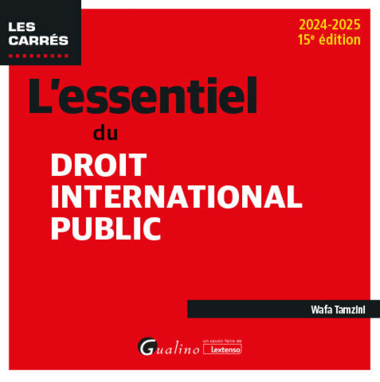 L'ESSENTIEL DU DROIT INTERNATIONAL PUBLIC - TAMZINI WAFA - GUALINO