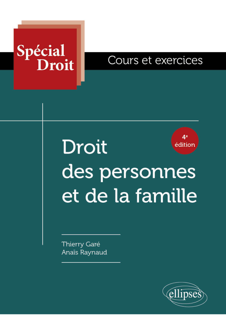 DROIT DES PERSONNES ET DE LA FAMILLE - GARE/RAYNAUD - ELLIPSES MARKET